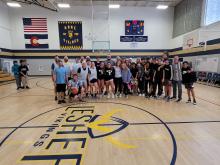 staff vs student basketball game